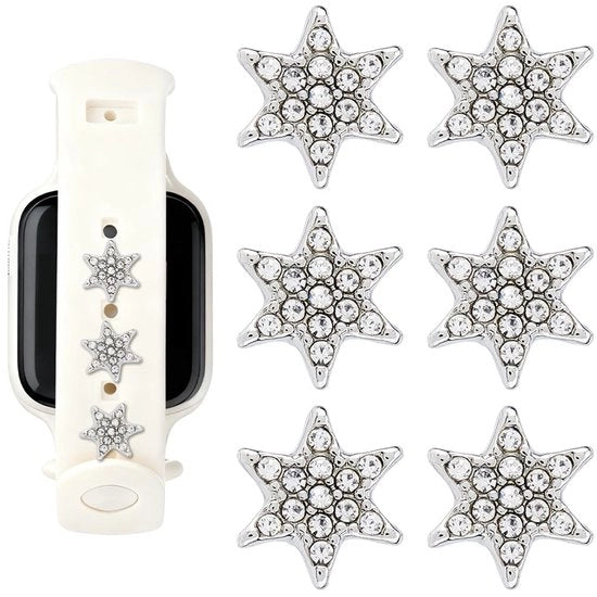 Set di 6 Cinture da Orologio con Stella e Diamante per Avvisi