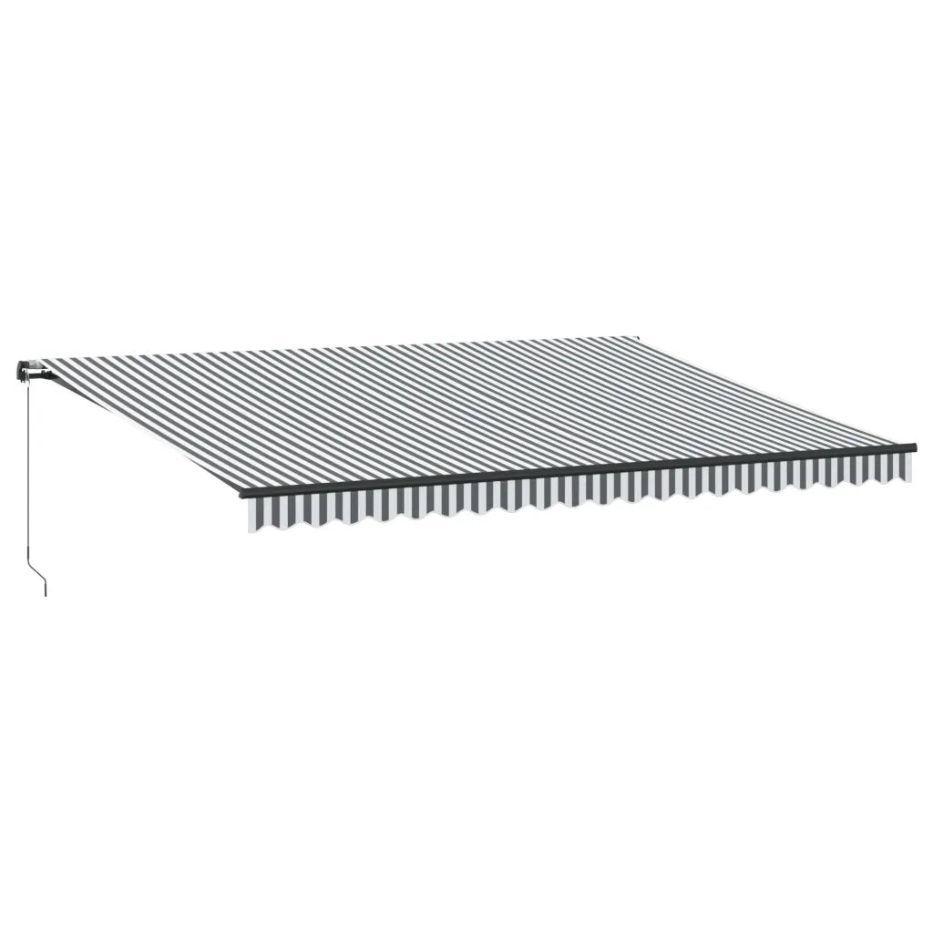 vidaXL Tenda Retrattile Manuale con LED Antracite e Bianco 500x350 cm
