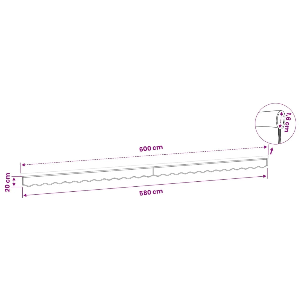 Sostituzione della mantovana per tenda Beige 580 x 20 cm 42000763