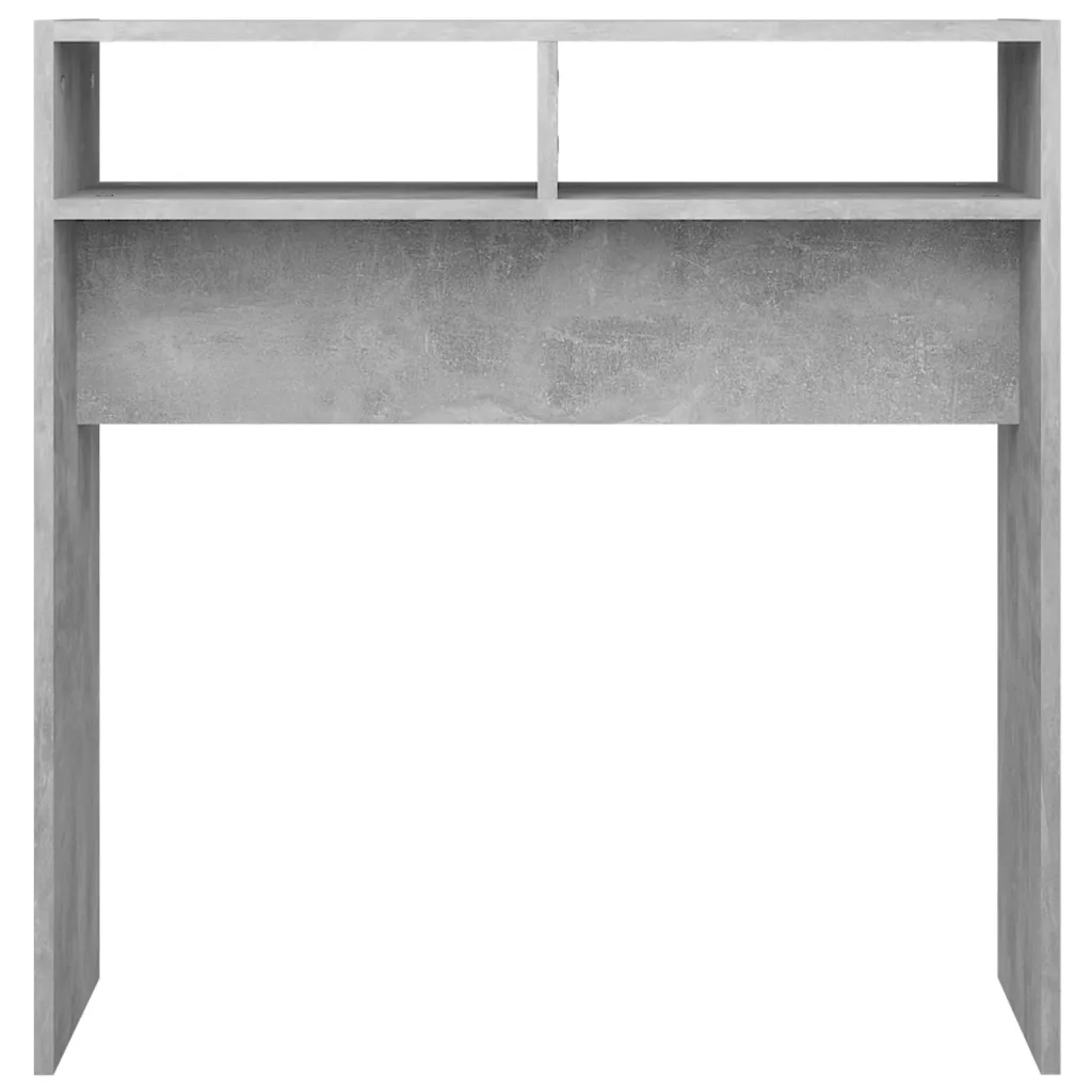 Tavolino Consolle-Tavolino da soggiorno-Tavolino da Salotto Grigio Cemento 78x30x80cm Legno Multistrato