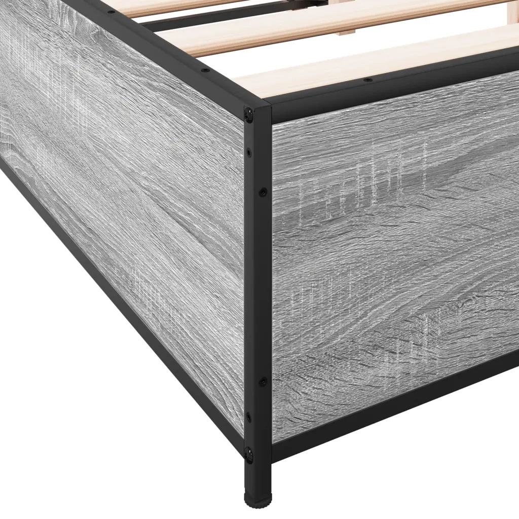 Giroletto Grigio Sonoma 140x200 cm in Legno Multistrato Metallo