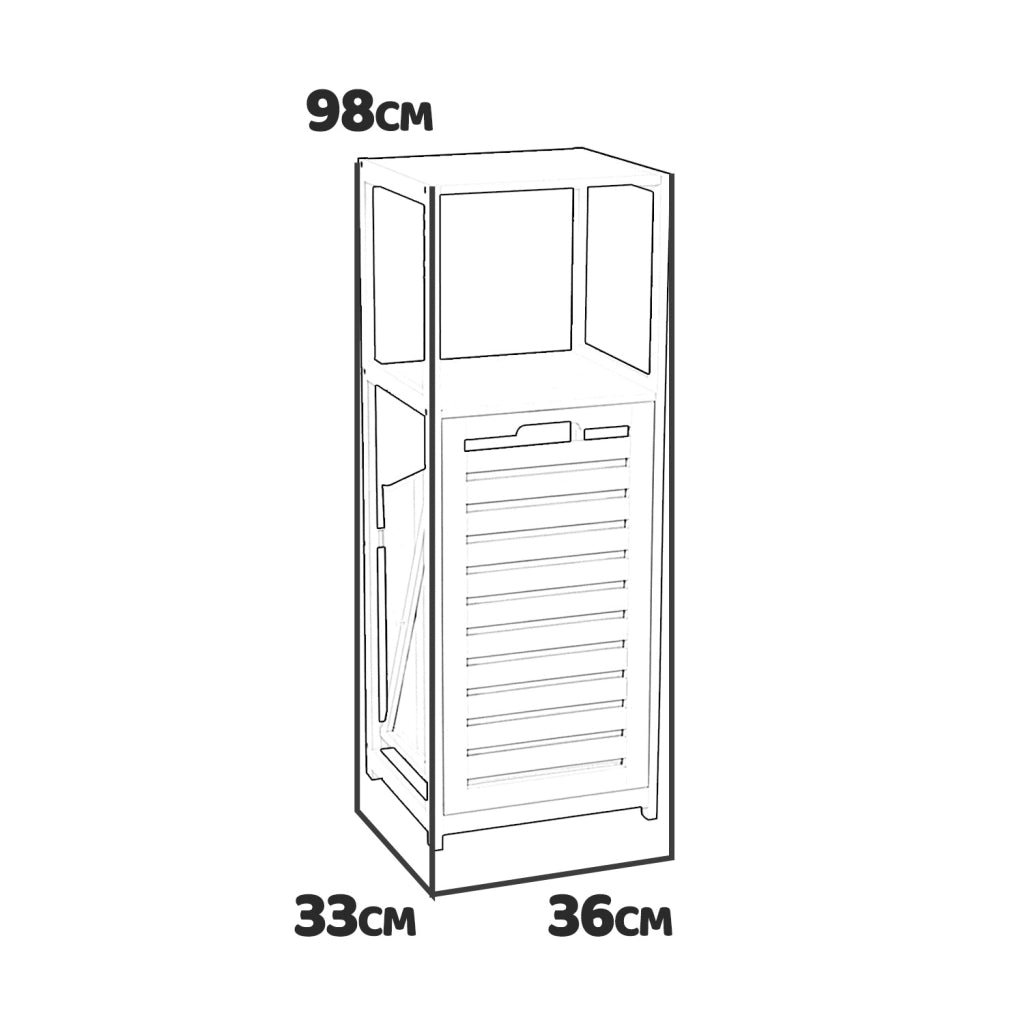 Adelaide - mobiletto multiuso con 1 ripiano e 1 anta - 30x30x96h cm bianco