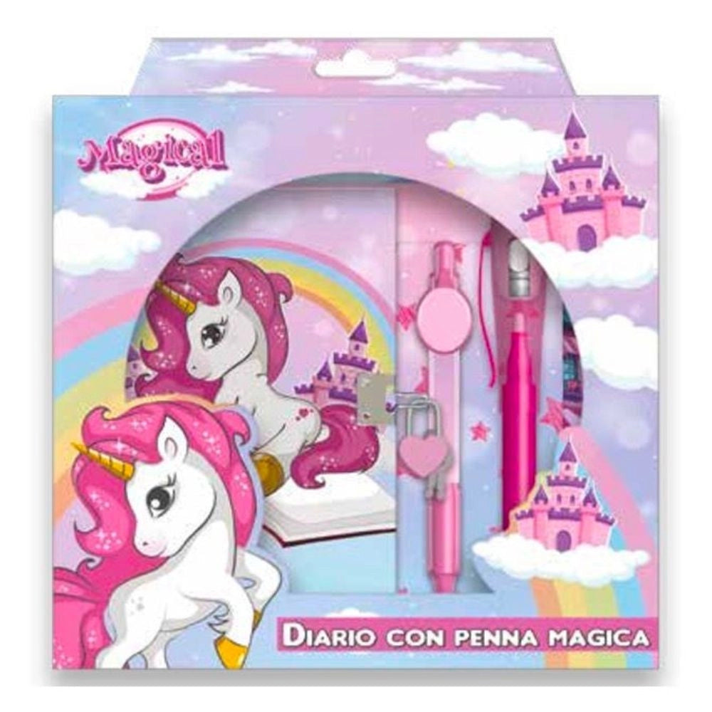 Trade Shop - Diario Segreto Con Penna Magico Unicorno Diario Colorato Gioco Per Bambine 3+ -