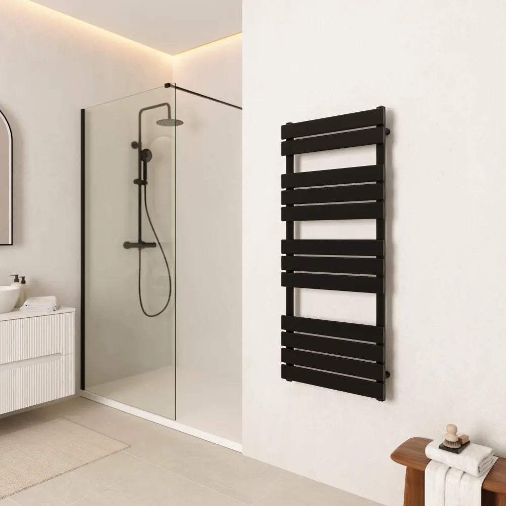 Termoarredo idraulico 1200x500 nero opaco interasse 450 | Andromeda