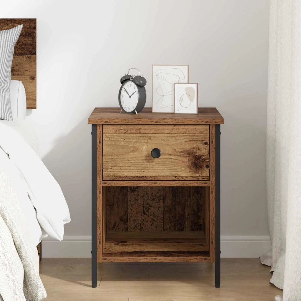 Armadio da Notte con cassetto Legno vecchio 40 x 42 x 50 cm 881846