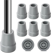 Pompe in gomma per passeggini, 8 pezzi - Antiscivolo - Base ampia - Seniors - Grigio