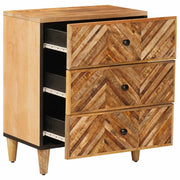 Comodino | Armadio da Notte | Mobiletto da notte Marrone 50 x 33 x 60 cm Legno di mango massello