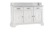 Madia credenza shabby chic 3 ante in legno arte povera 163x49x98 - Mobili 2G