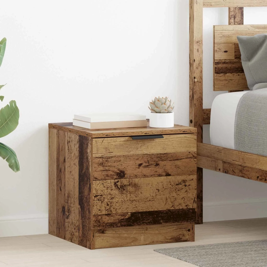 Armadietto per letto 2 pz Legno vecchio 40 x 39 x 40cm CFW6228022