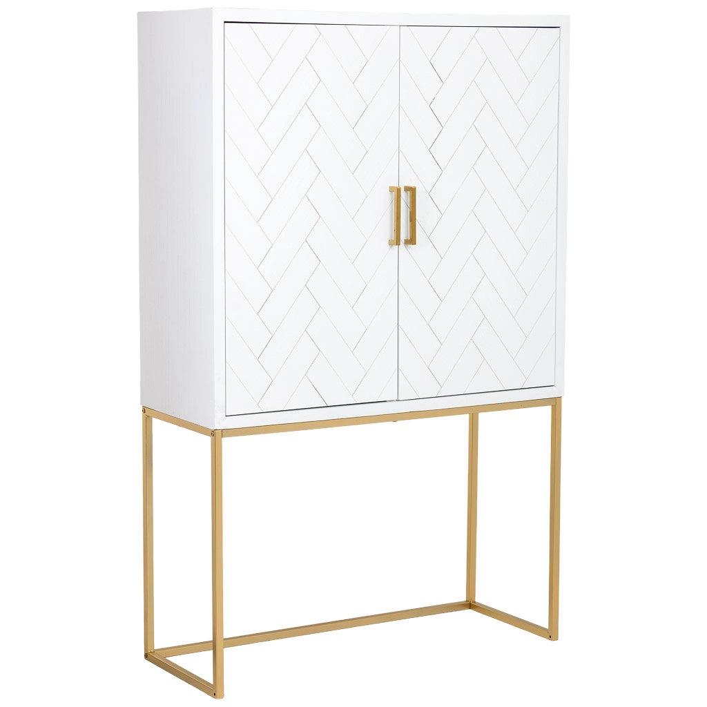 Armadio 2 ante in legno e metallo 100x40x160h cm