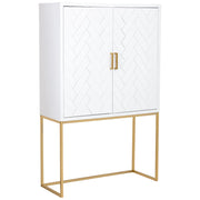 Armadio 2 ante in legno e metallo 100x40x160h cm
