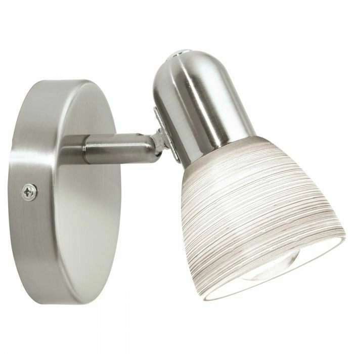 Faretto in Metallo Vetro E14 Lampada Parete Illuminazione Interno Dakar EGLO
