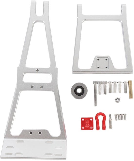 Sostegno Posteriore Duraturo in Alluminio - Kit di Costruzione per Camion RC/Tiraggio - Struttura Stabile - Cinghia di Trazione Professionale - Adatto per Carichi Pesanti - Facile da Installare