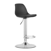 Sgabello girevole VALORA HOGA - Nero con base cromata