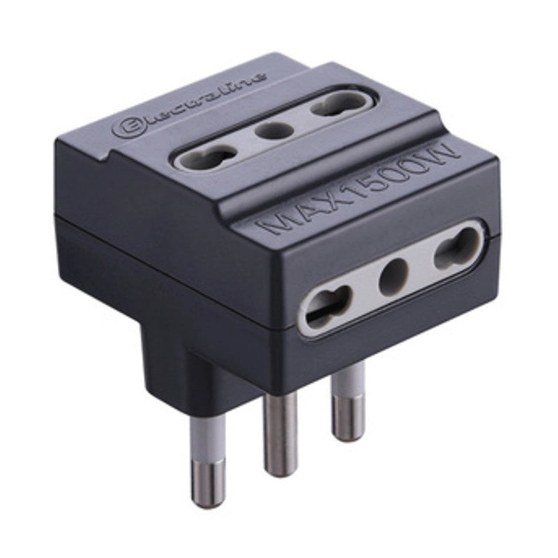 ADATTATORE TRIPLO 16A 3PR BIP NERO FIG.10  25 PZ
