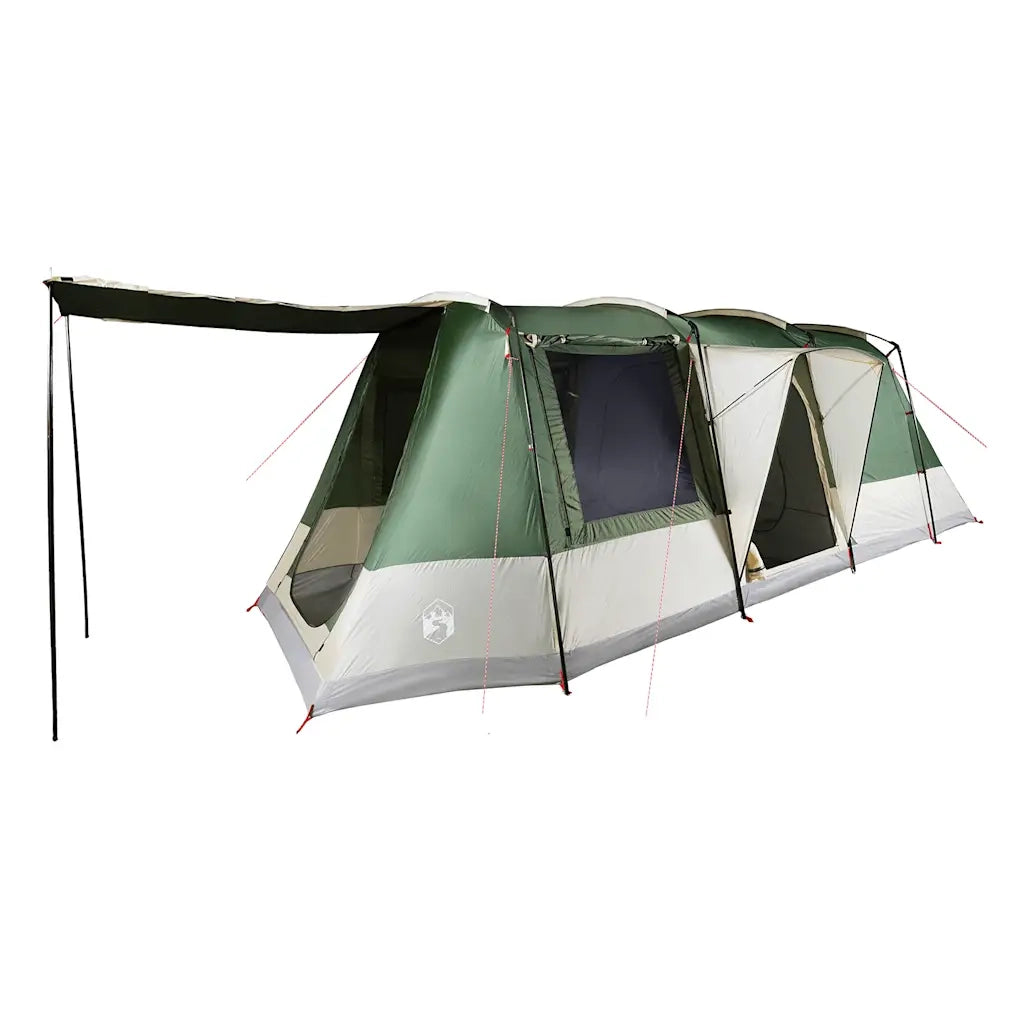 Tenda da Campeggio | Tenda Familiare a Tunnel per 4 Persone Verde Impermeabile
