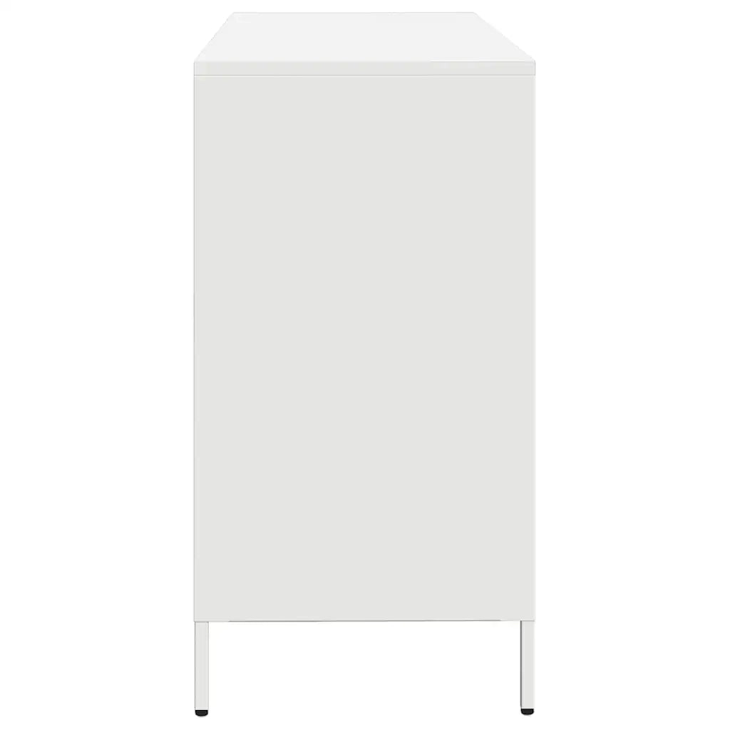 Credenza Bianca 135x39x73,5 cm in Acciaio Laminato a Freddo 3307172