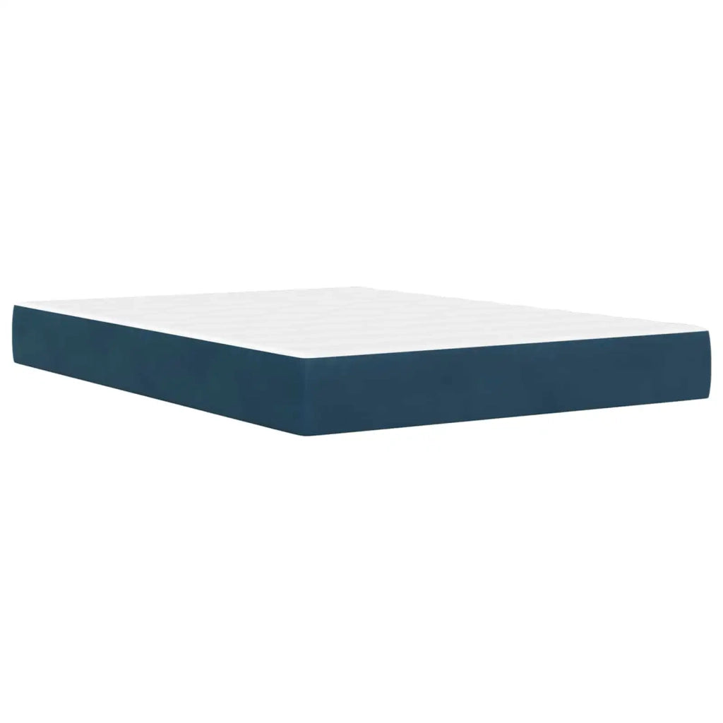 Struttura letto con materasso-Giroletto Blu 120 x 200 cm Velluto 201290
