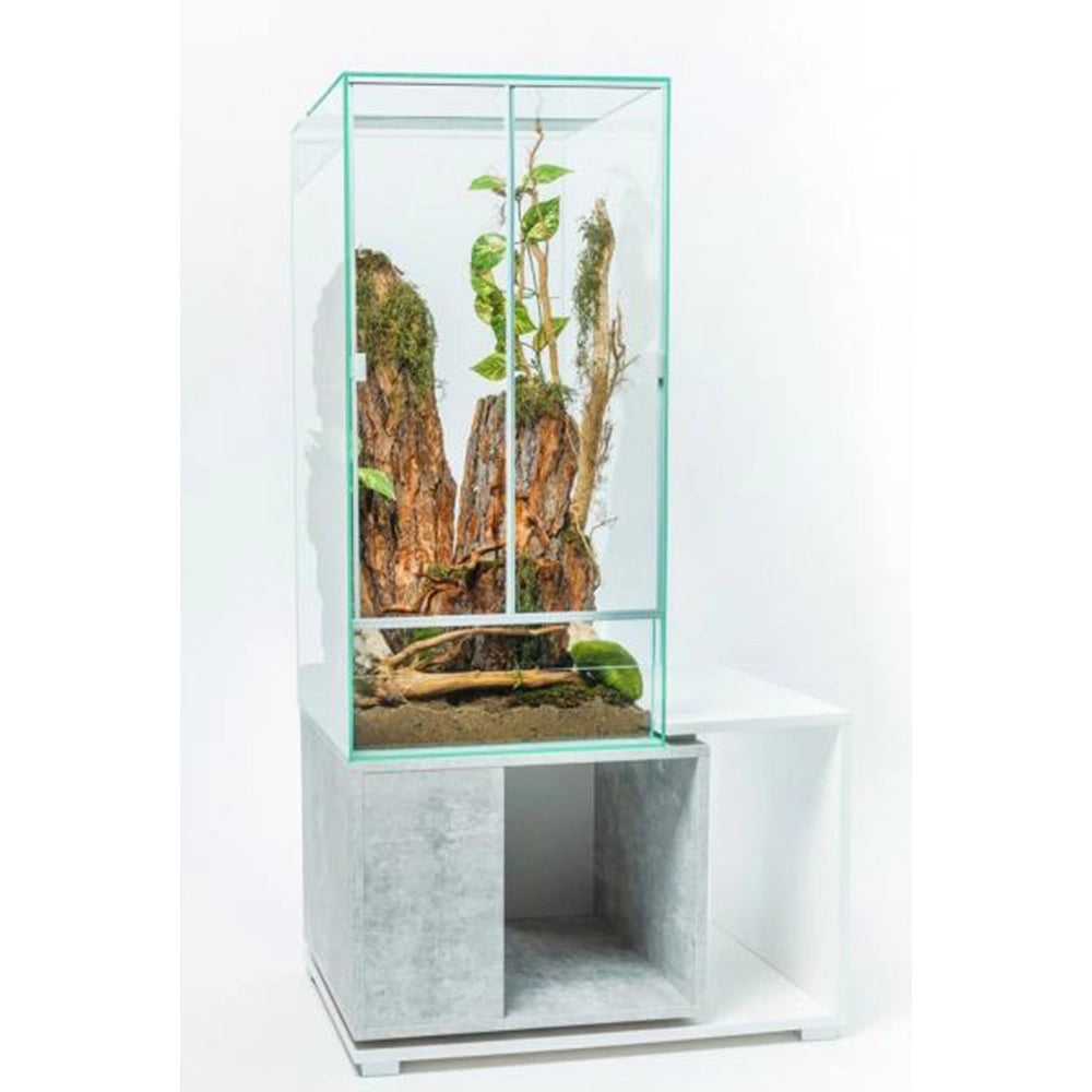 Diversa Cabinet Duo Grey White cm80x50x50h - supporto double face per High Terrarium