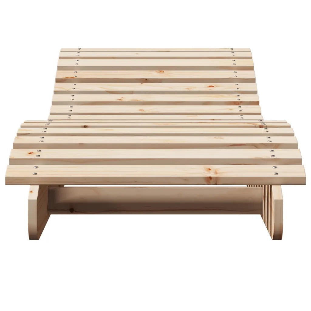 Lettini Prendisole 2 pz | Sdraio da giardino | Lettino da sole 205x60x31,5 cm in Legno Massello di Pino