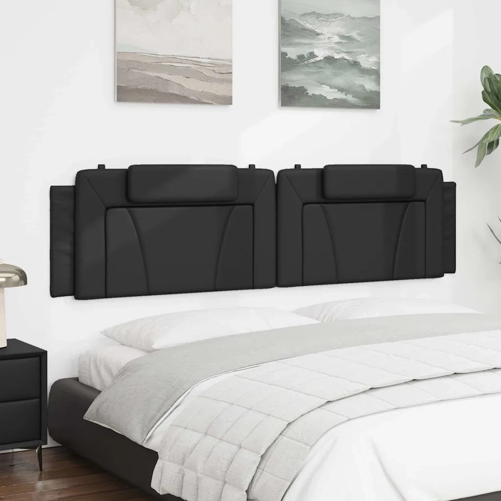 Coussin de tête de lit Viana noir 200 cm similicuir