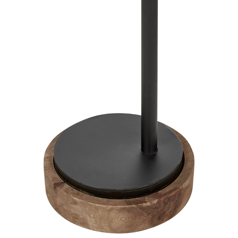 Lampada da scrivania in legno di mango scuro con base nera paralume in legno Design classico Illuminazione moderna per la casa
