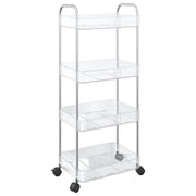 Carrello Portaoggetti a 4 Livelli 37x28x95 cm in Acrilico CFW4235279