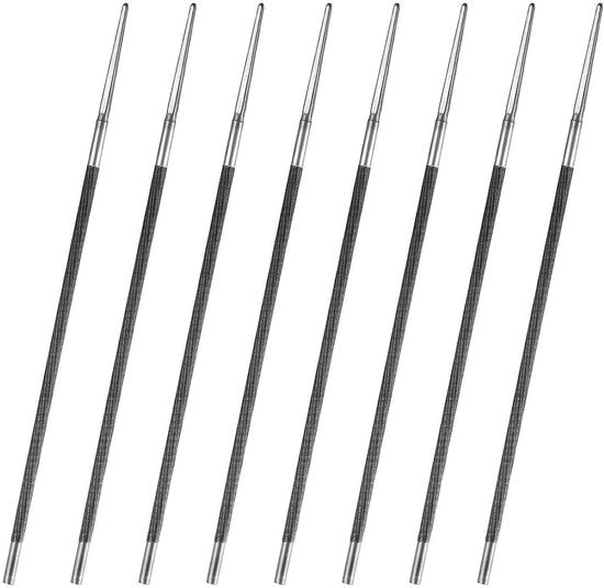 Kit di vijli per catena 8 pezzi - 4,8 mm - vijli in acciaio - affilatura a mano - dimensioni del pacchetto 27 x 12 x 2 cm - peso 250 gram - vijl per catena