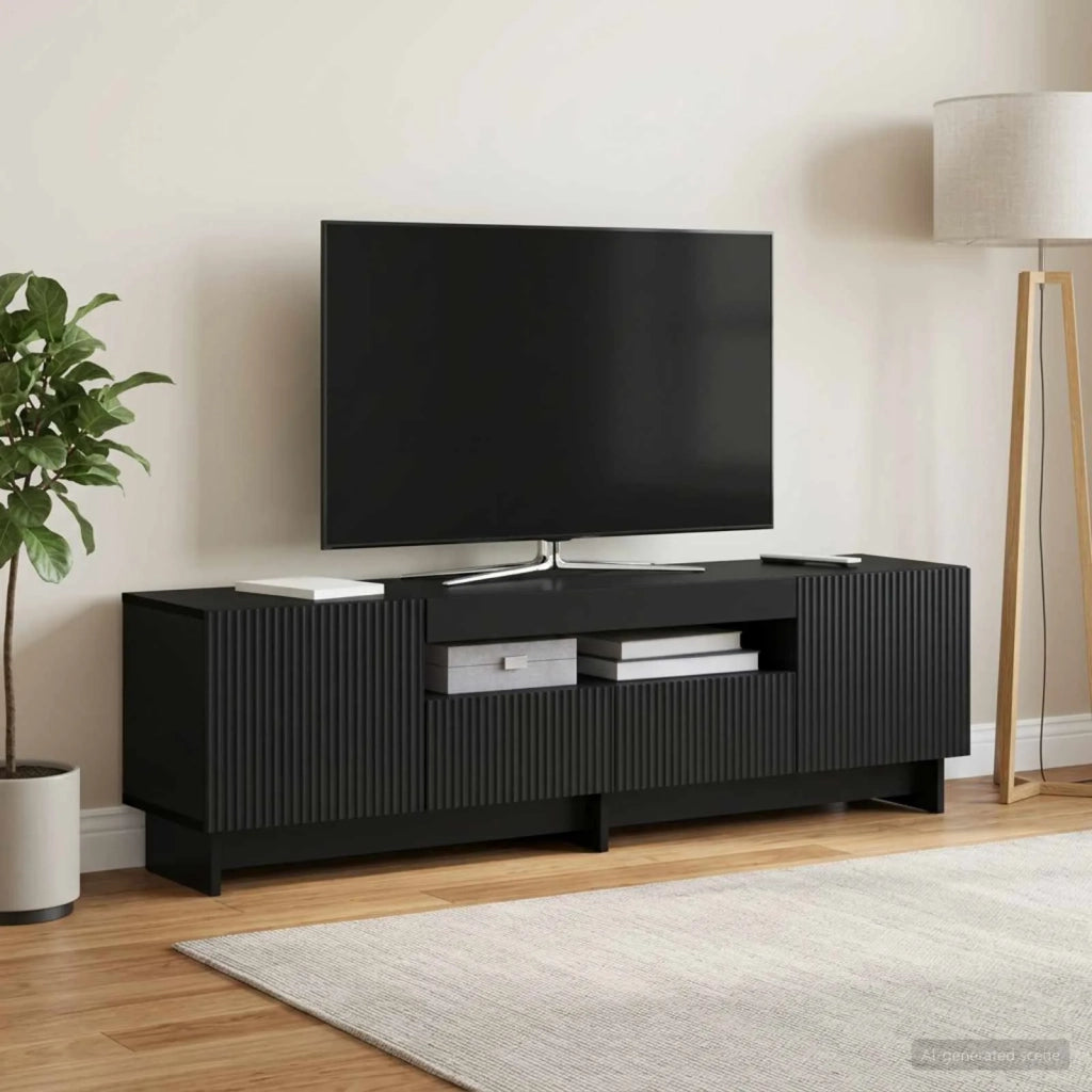 Mobile TV LED Nero Legno ingegnerizzato 896026