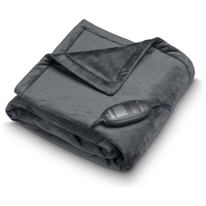 Beurer HD 74 Cosy Limited Edition Coperta elettrica 100 W Nero Tessuto felpato