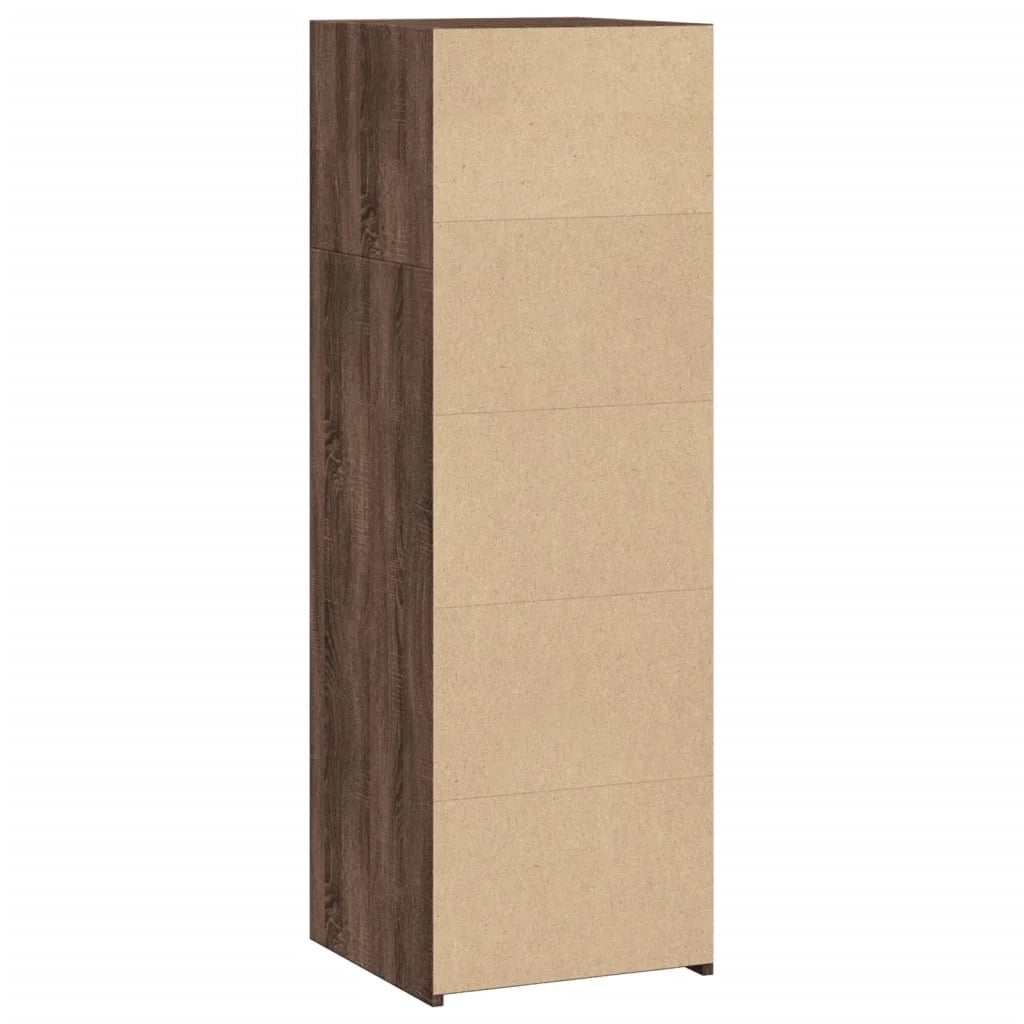 Buffet credenza cassettiera mobiletto mobile contenitore organizer cucina soggiorno salotto alto 40 x 41 x 124 cm legno ingegnerizzato marrone 02_0033713