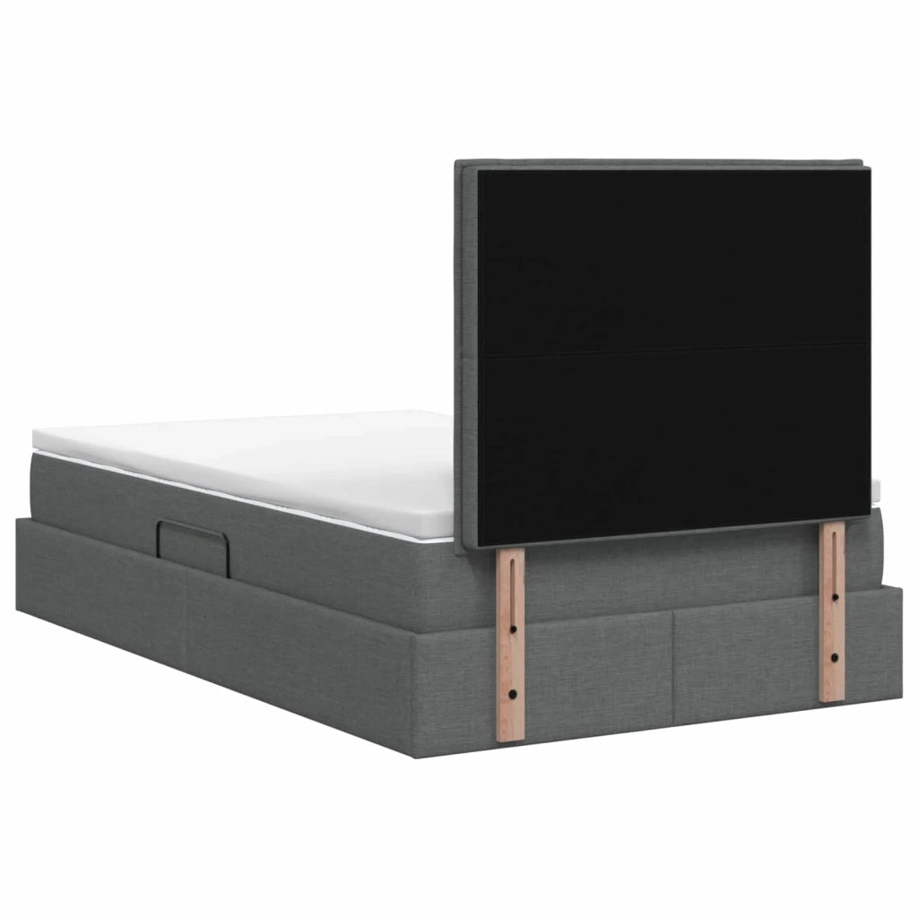 Letto con contenitore e materasso Grigio Scuro 120 x 200 cm 3459433