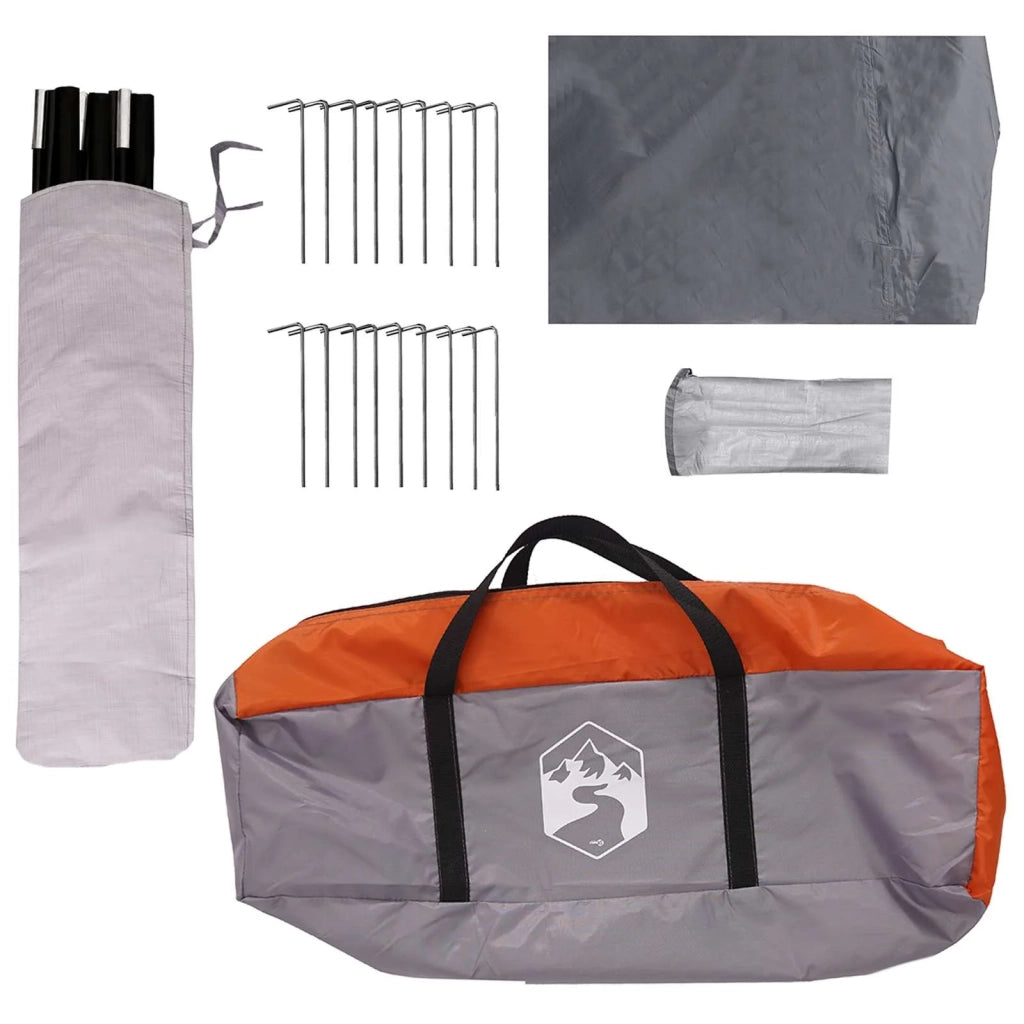 Tenda Familiare con tetto Grigio e arancione 600 x 400 x 268 cm 42028605