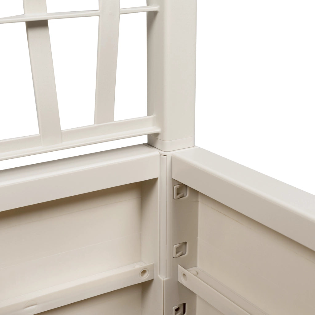 Fioriera da Giardino con Trellis Bianco 36x36x140 cm PP