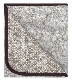 Copridivano con Penisola Destra Seduta 190 cm in Poliestere e Cotone Marrone