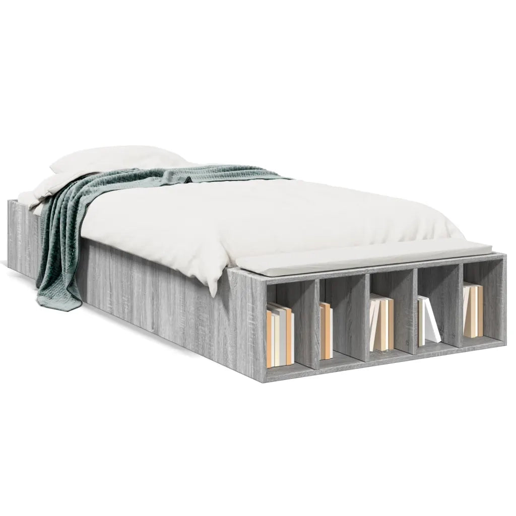 Giroletto-Struttura Letto Grigio Sonoma 75x190 cm in Legno Multistrato 987758