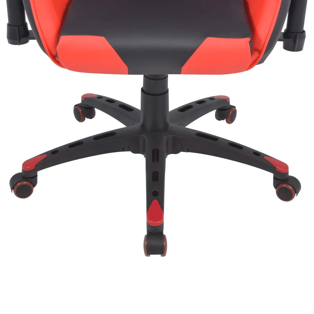 Sedia da ufficio reclinabile sedia da studio per computer similpelle rossa 02_0024029