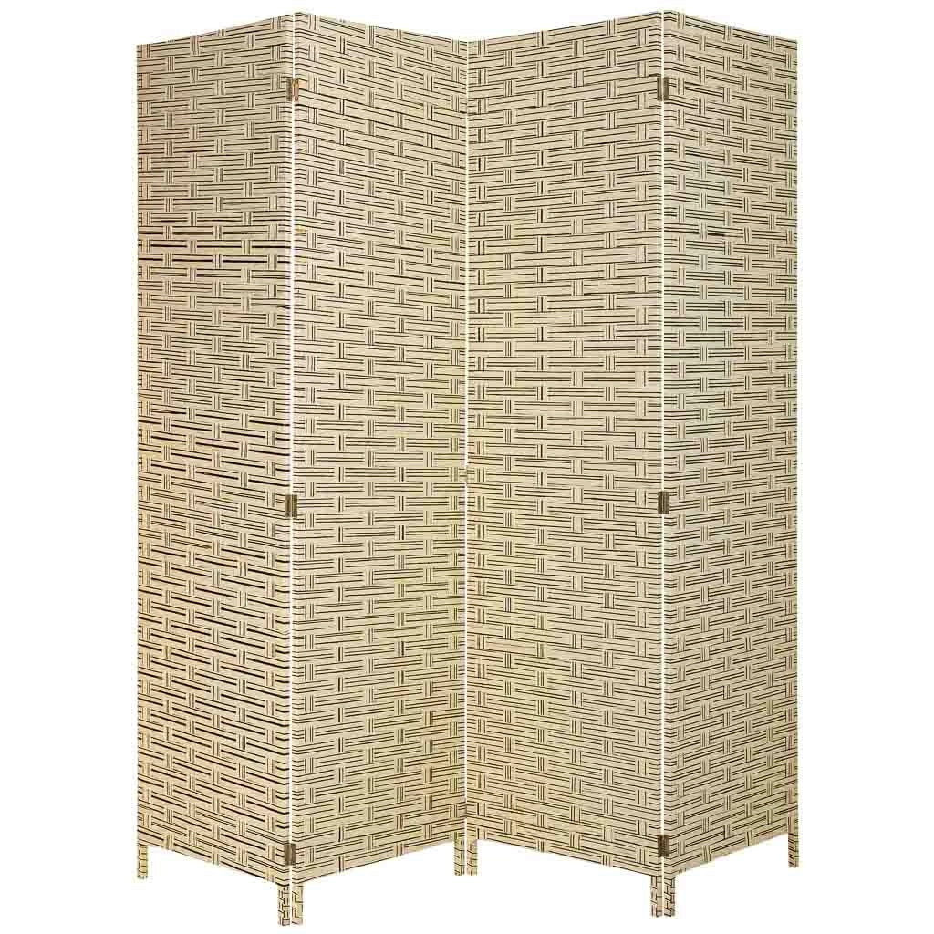 Paravento in carta intrecciata 4 pannelli 50(x4)x3x180h cm