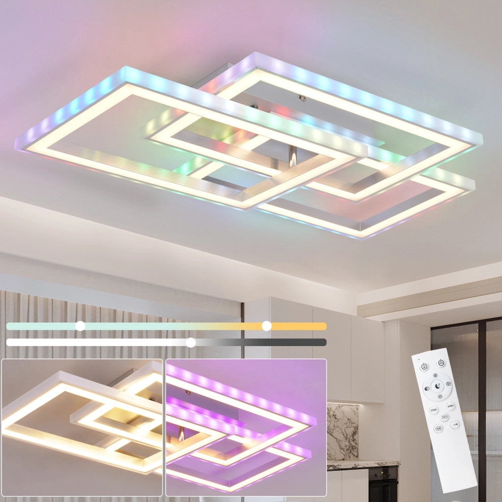 ZMH Lampada da soffitto plafoniera LED RGB dimmerabile telecomando per camera letto