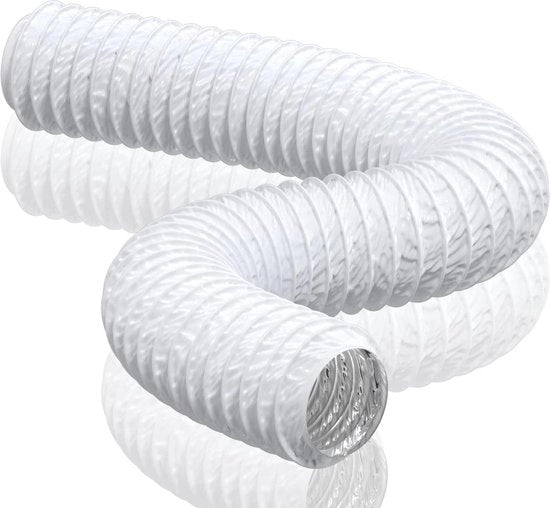 Slang di ventilazione in PVC flexibile 5 m lunghezza 75 mm diametro con isolamento acustico per ventilazione e climatizzazione