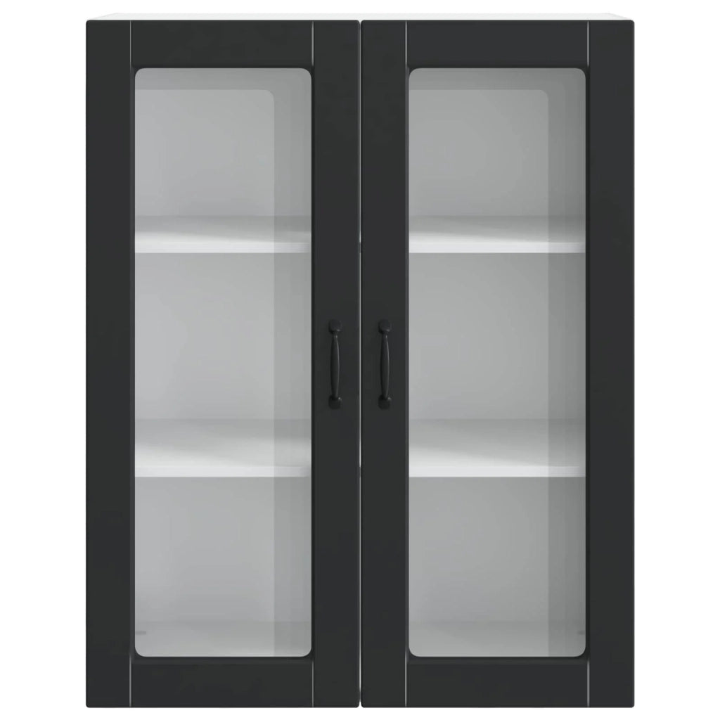 Mobile da cucina rettangolare pratico contenitore 80 x 31 x 100 cm legno composito nero 02_0053834