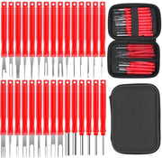 Set di 30 rimozione connettori auto, attrezzi per rimozione connettori, inclusa cassetta di attrezzi, set di rimozione connettori (rosso)