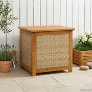 Scatola di Stoccaggio per Giardino 185 L 60 x 50 x 56 cm Beige 42002718