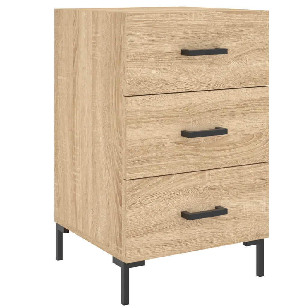 vidaXL Comodino Rovere Sonoma 40x40x66 cm in Legno Multistrato