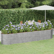 Letto Giardino Acciaio Zincato 368x80x68cm Argento 318967
