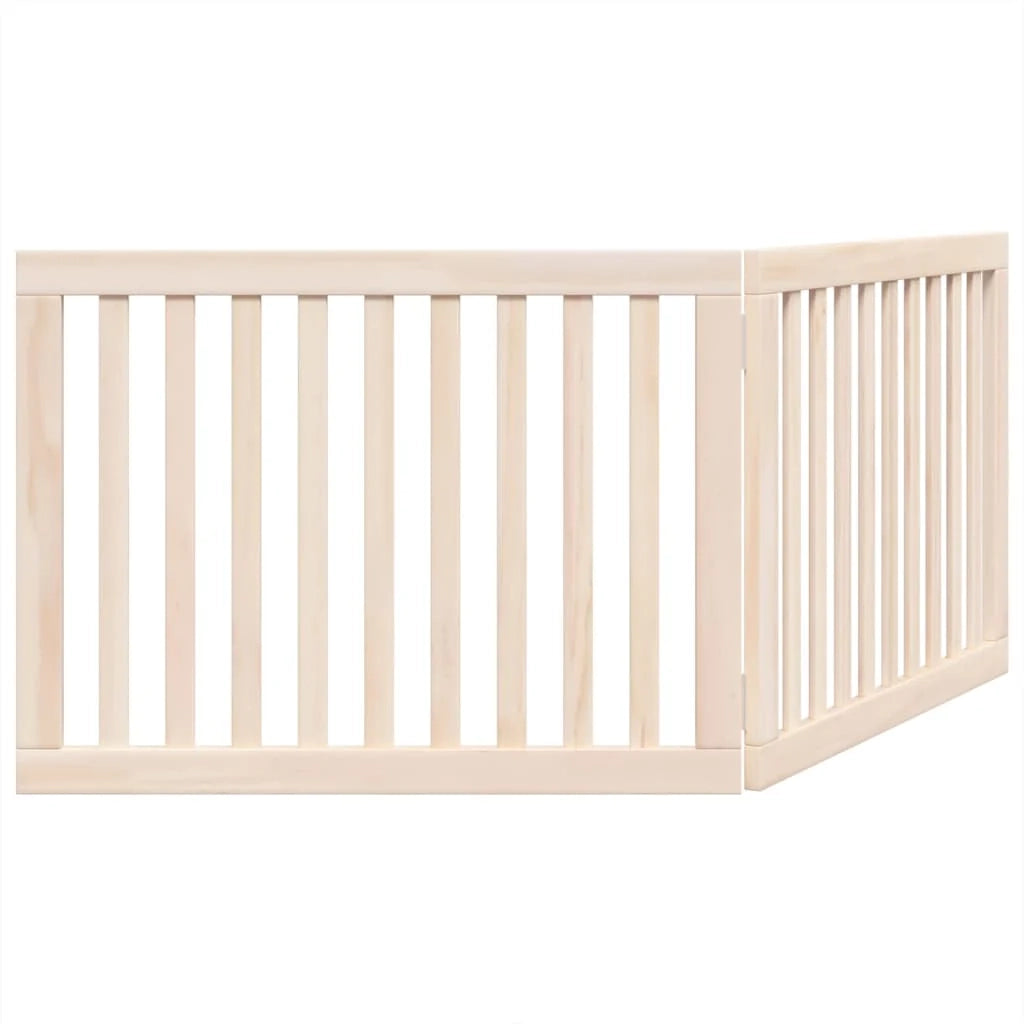 Cancelletto di sicurezza pieghevole per cani 2 pannelli 160 cm legno di pioppo marrone 02_0023030