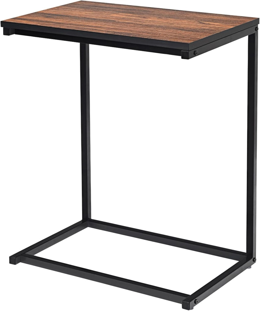 Tavolino Porta PC Laptop Tavolo da caffè in MDF, Ideale per Soggiorno Balcone Studio Giardino,55 x 35 x 65 cm (Marrone)
