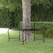 Panchina per Albero 150 cm Nera in Acciaio 318823