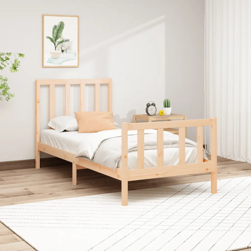 Giroletto senza Materasso-Struttura Letto 90x200 cm in Legno Massello di Pino 974387