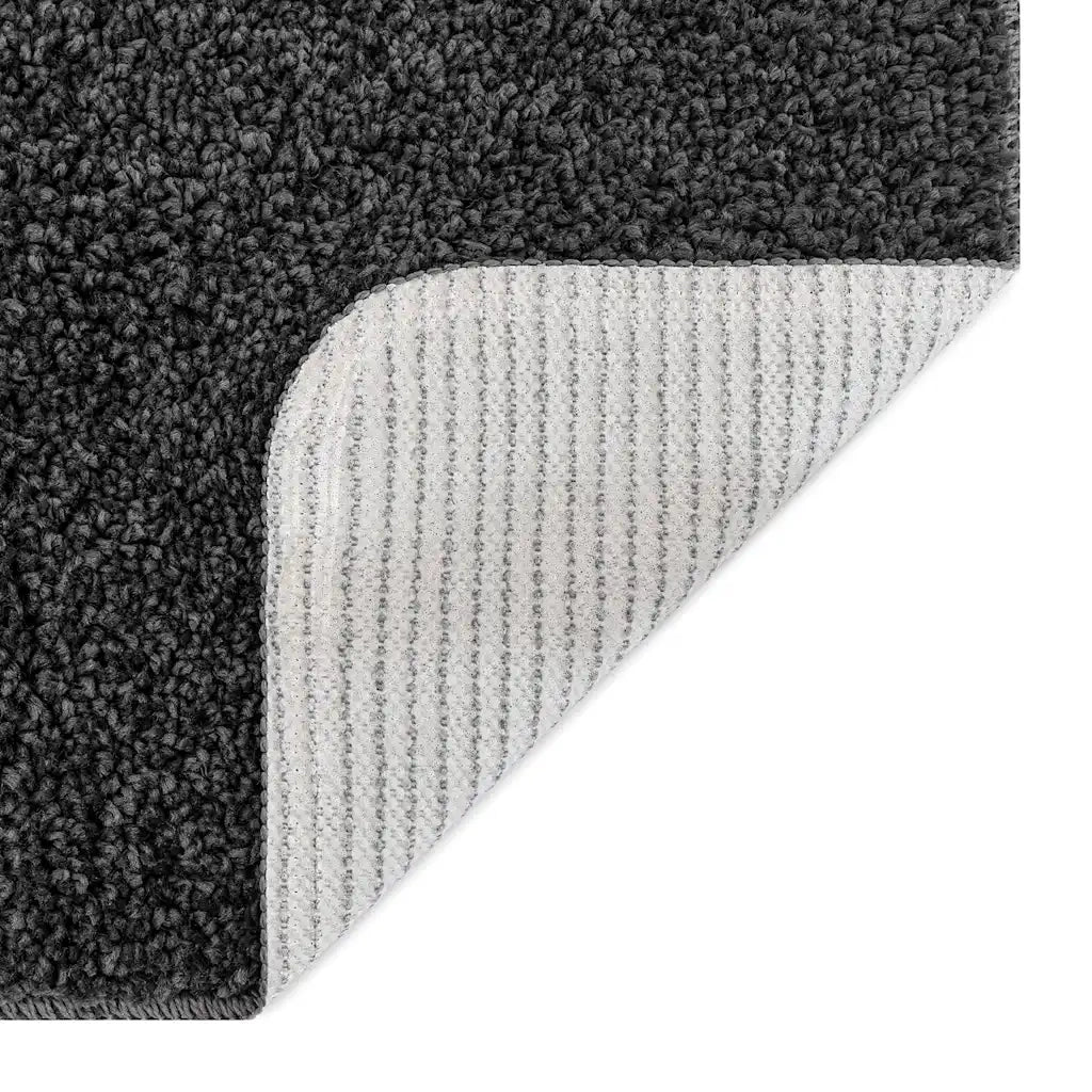 Tappeto Shaggy Antiscivolo Grigio scuro 200 x 200 cm PP 4019771